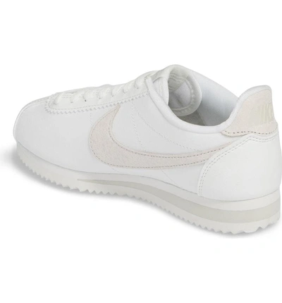 Shop Nike Classic Cortez Premium Sneaker In Summit White/ Summit White