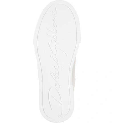 Shop Dolce & Gabbana Logo Embellished Sneaker In White/ Gold