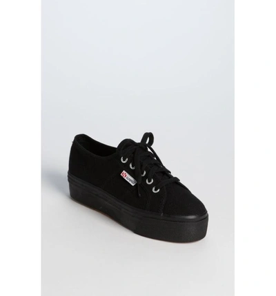 Shop Superga 'acot Linea' Sneaker In Full Black