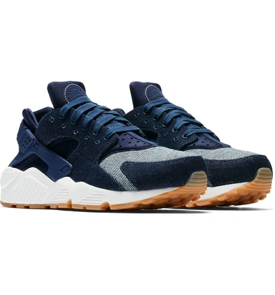 Shop Nike Air Huarache Run Se Sneaker In Blue/ Muslin/ Sail/ Brown