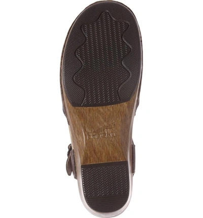 Shop Dansko 'sam' Clog In Teak Vintage Leather