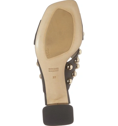 Shop Agl Attilio Giusti Leombruni Studded Slide Sandal In Black Leather