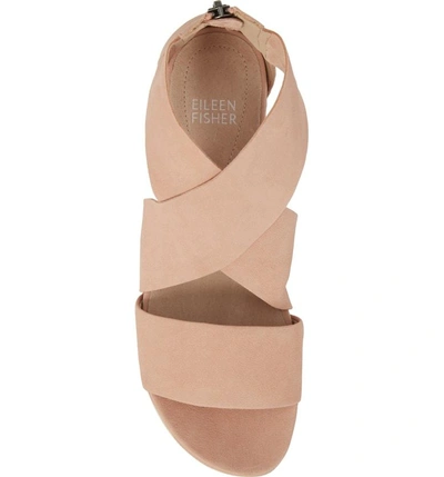 Shop Eileen Fisher Sport Platform Sandal In Toffee Cream