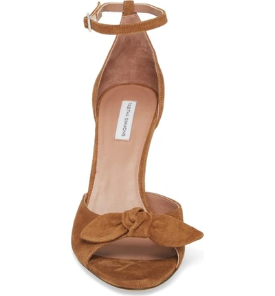 Shop Tabitha Simmons Mimmi Bow Ankle Strap Sandal In Rum Brown