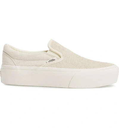 Shop Vans Platform Slip-on Sneaker In Turtledove/ Blanc De Blanc