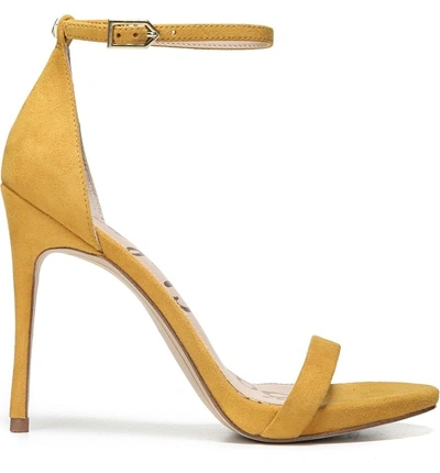 Shop Sam Edelman Ariella Ankle Strap Sandal In Sunglow Yellow Suede