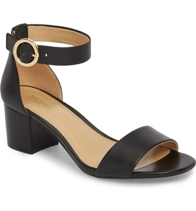 Shop Michael Michael Kors Lena Block Heel Sandal In Black