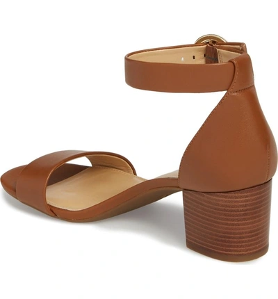 Shop Michael Michael Kors Lena Block Heel Sandal In Luggage