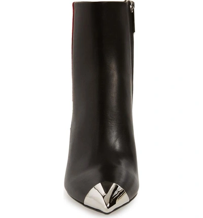 Shop Calvin Klein 205w39nyc Rocio Metal Toe Bootie In Black/ White/ Red