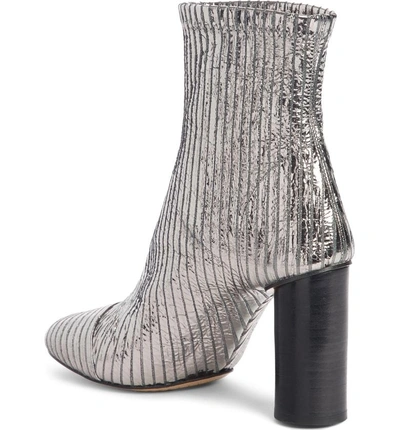 Shop Isabel Marant Rillyan Metallic Sock Bootie In Silver