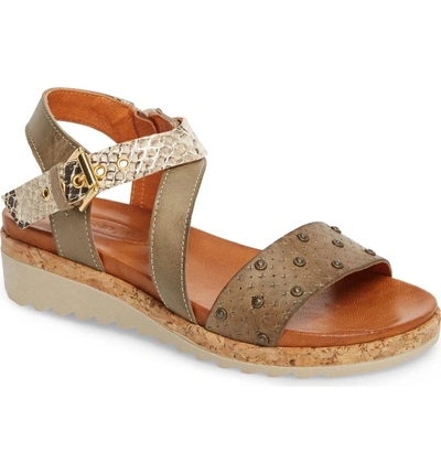 Shop Sheridan Mia Gaga Sandal In Taupe Leather