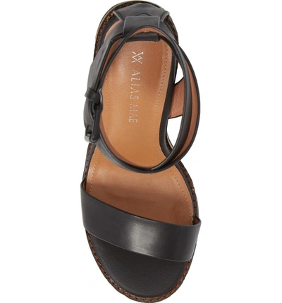 Shop Alias Mae Calito Ankle Strap Sandal In Black Leather