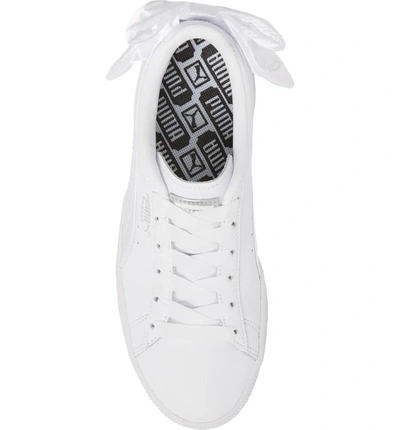 Shop Puma Basket Bow Sneaker In White/ White