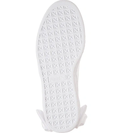 Shop Puma Basket Bow Sneaker In White/ White