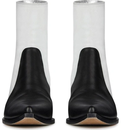 Shop Givenchy Pointy Toe Ankle Boot In White/ Black