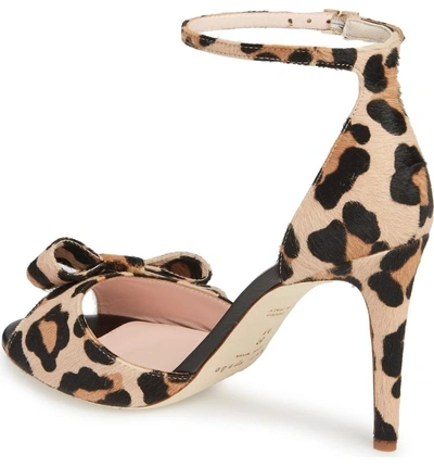 Shop Kate Spade Ismay Ankle Strap Sandal In Leopard Calf Hair