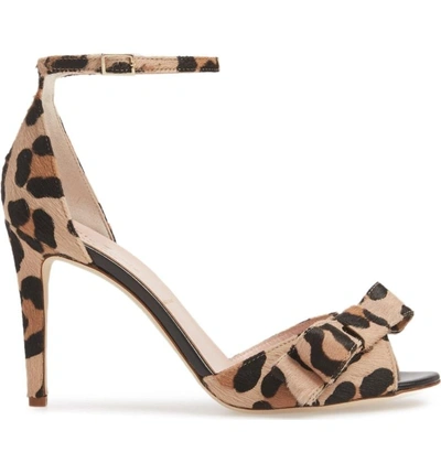 Shop Kate Spade Ismay Ankle Strap Sandal In Leopard Calf Hair