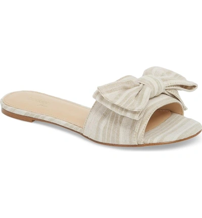 Shop Botkier Marilyn Slide Sandal In Grey Stripe Fabric