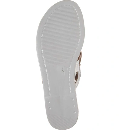 Shop Seychelles Mosaic Thong Sandal In Silver Leather