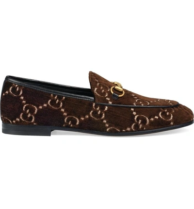 Shop Gucci Jordaan Loafer In Brown