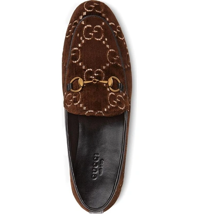Shop Gucci Jordaan Loafer In Brown