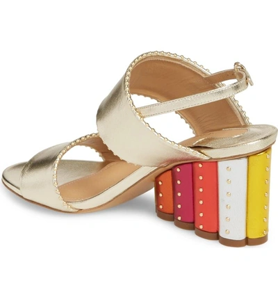 Shop Ferragamo Gavi Rainbow Sandal In Silver