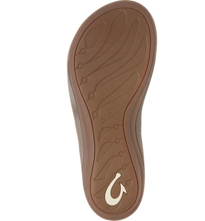 Shop Olukai 'u'i' Thong Sandal In Dusty Olive/ Sahara Leather