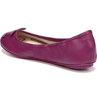 Shop Sam Edelman Florence Ballet Flat In Mulberry Pink Leather