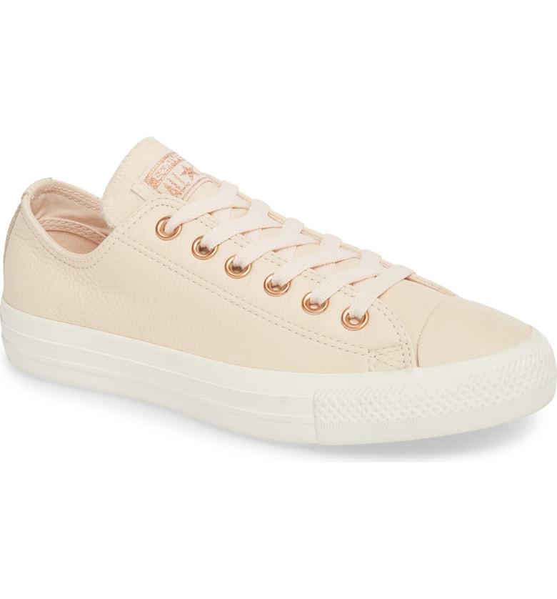 converse all star low leather pastel rose