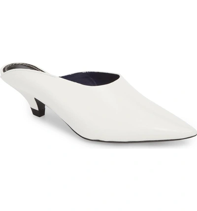Shop Proenza Schouler Asymmetric Pointy Toe Mule In White