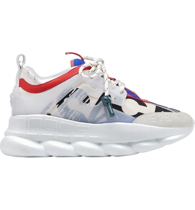 Shop Versace Chain Reaction Sneaker In White