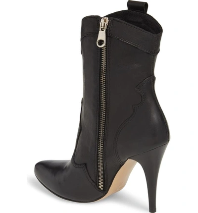 Shop Charles David Kimberly Western Bootie In Black Leather