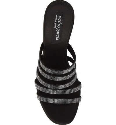 Shop Pedro Garcia Xaki Crystal Embellished Sandal In Meteorite