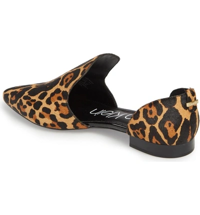 Shop Calvin Klein Edona Genuine Calf Hair Loafer Flat In Leopard Calf Hair