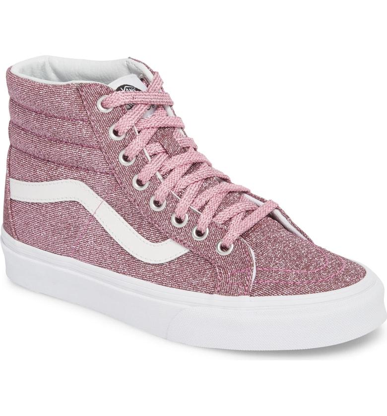 pink glitter high top vans