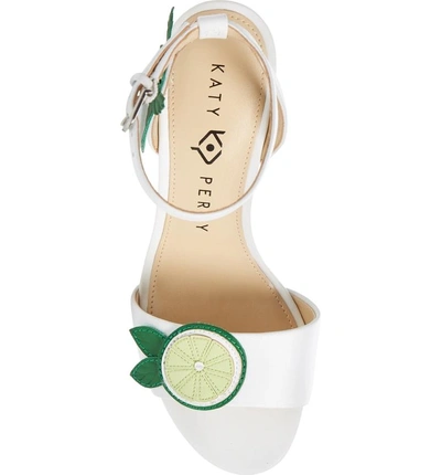 Shop Katy Perry Rita Mohito Sandal In White/ Lime