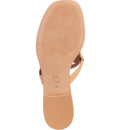Shop Tory Burch Miller Logo Thong Sandal In Natural Vachettea