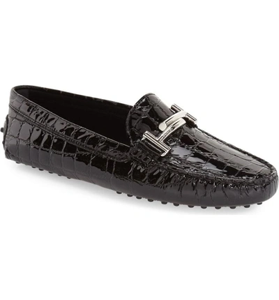 Shop Tod's 'double T' Bit Loafer In Black
