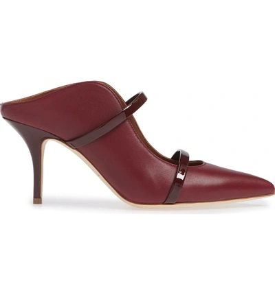 Shop Malone Souliers Maureen Double Band Mule In Burgundy/ Burgundy