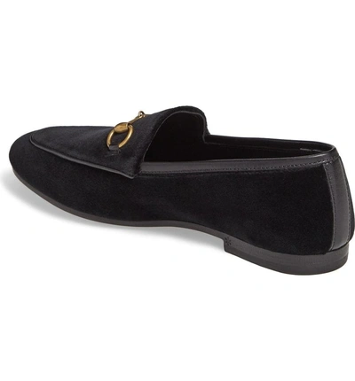 Shop Gucci Brixton Velvet Loafer In Black Velvet