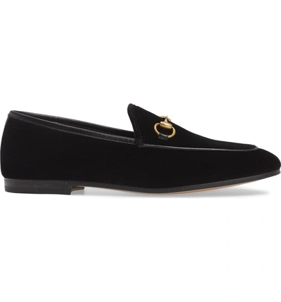 Shop Gucci Brixton Velvet Loafer In Black Velvet