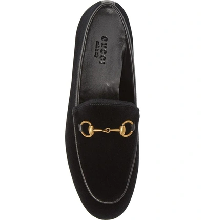 Shop Gucci Brixton Velvet Loafer In Black Velvet