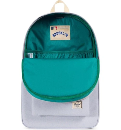 Shop Herschel Supply Co Heritage - Mlb Cooperstown Collection Backpack - Grey In Brooklyn Dodgers