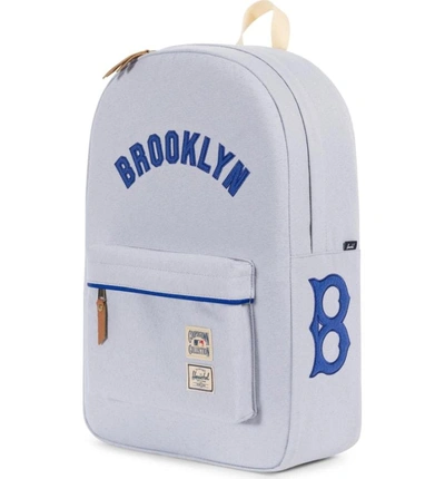 Shop Herschel Supply Co Heritage - Mlb Cooperstown Collection Backpack - Grey In Brooklyn Dodgers