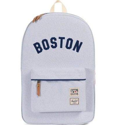 Shop Herschel Supply Co Heritage - Mlb Cooperstown Collection Backpack - Grey In Boston Red Sox