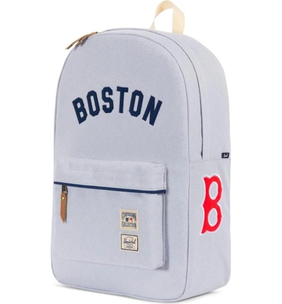 Shop Herschel Supply Co Heritage - Mlb Cooperstown Collection Backpack - Grey In Boston Red Sox