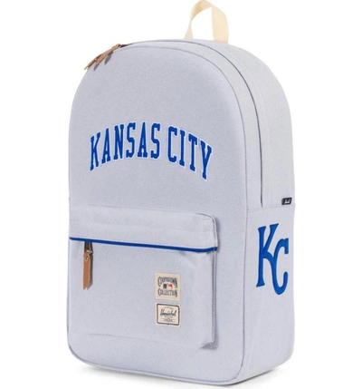 Shop Herschel Supply Co Heritage - Mlb Cooperstown Collection Backpack - Grey In Kansas City Royals