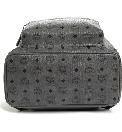 Shop Mcm Stark Medium Stud Faux Leather Backpack - Grey In Phantom Grey Ep