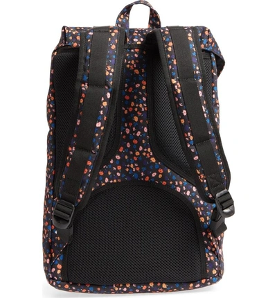 Shop Herschel Supply Co Little America - Mid Volume Backpack - Black In Black Mini Floral
