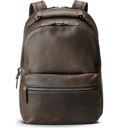 Shop Shinola Runwell Leather Backpack In Charcoal